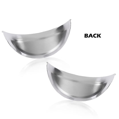 G-PLUS Headlight Headlamp Visors Pair 7" Heavy Duty Chrome Shields Trim Caps