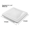 G-PLUS Replacement Roof Vent Cover Camper RV Trailer 14" x 14" Fit for Ventline pre-2008 and Elixir Style Pin 1994 and Newer White 2pcs, Accessories is not assembled