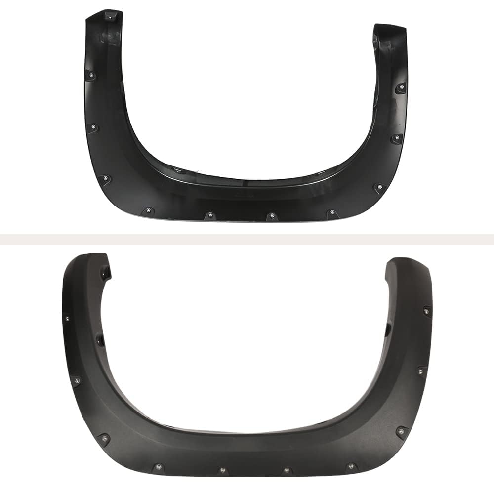 G-PLUS Fender Flares Compatible with Toyota Tundra 2007-2013 Wheel Fender Flares Pocket Riveted Style Textured, 4pcs Wheel Cover Protector