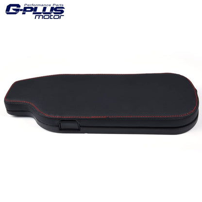 G-PLUS Open Arm Rest - Black PVC Leather w/Red Stitching Compatible with Toyota 86 /for Scion FR-S PZ435-10340-00 PZ4351034000