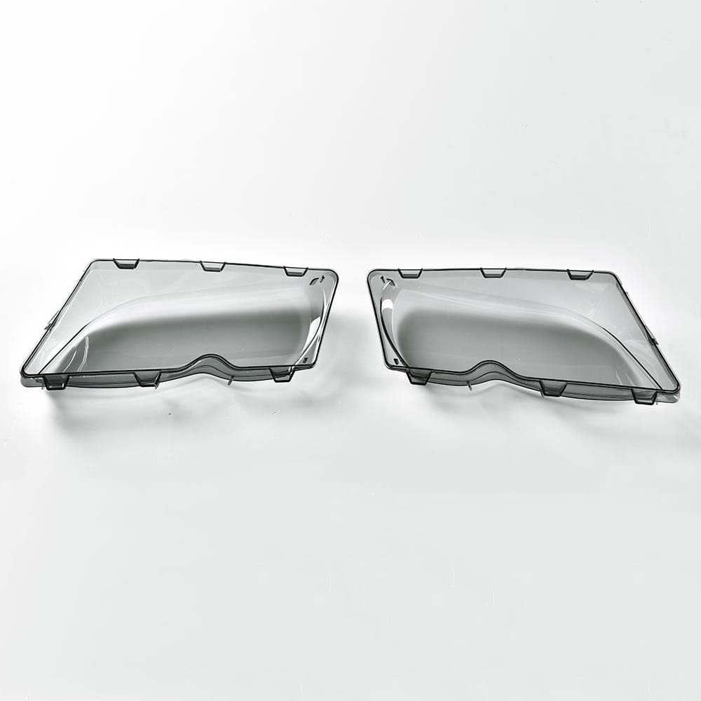 G-PLUS Headlight Headlamp Lense Smoky Lens Cover Replacement for BMW E46 4Door 320i 325i 325xi 330i 330xi 02-05 Left Right Side