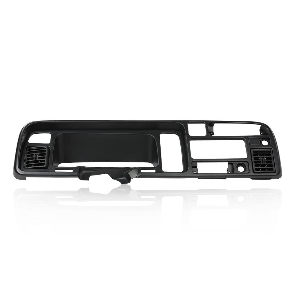 G-PLUS Dash Bezel Radio Trim Panel Compatible with Dodge Ram 1994-1997 Surround Dashboard Instrument Cover 55114870-1 (Black ABS Plastic)