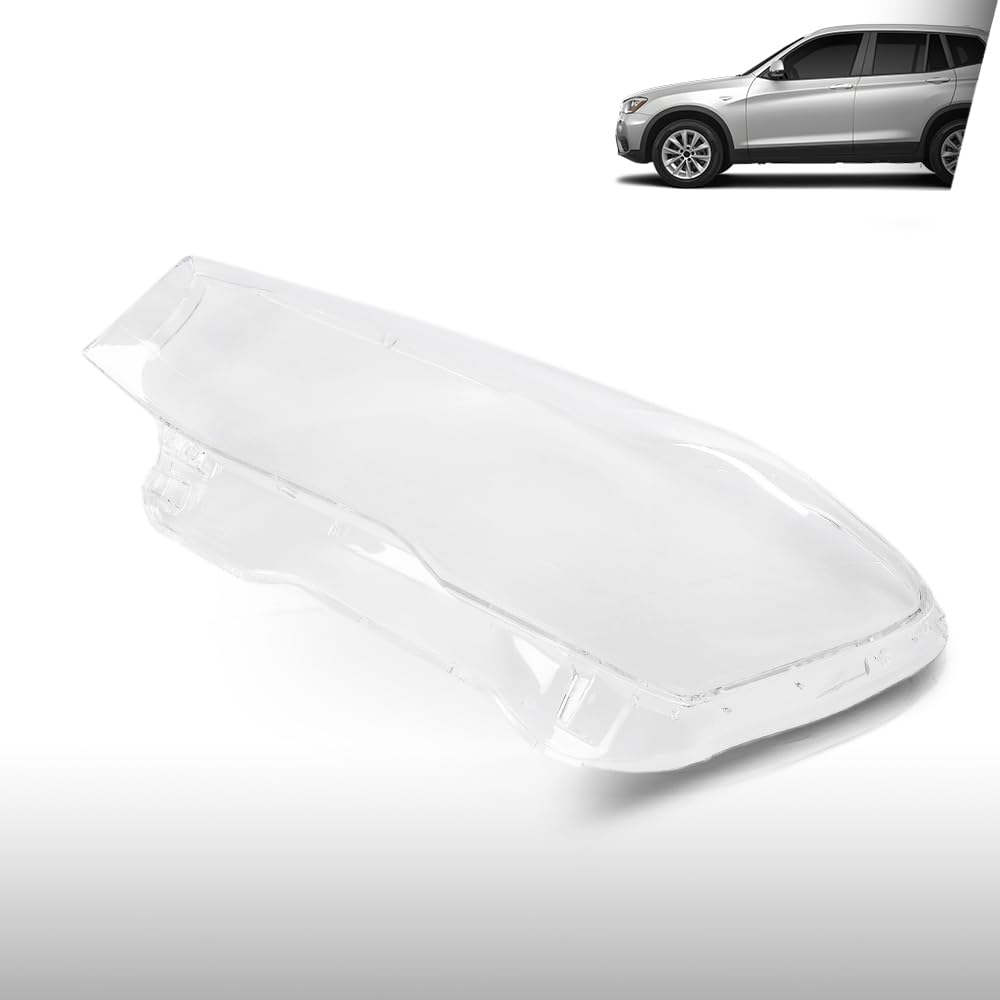 G-PLUS Headlight Lens Cover Compatible with BMW X3 F25 2014-2017 Left Side Front Headlamp Lens Cover Clear