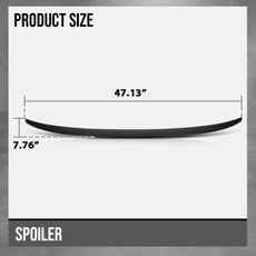 G-PLUS Rear Trunk Spoiler Wing for BMW 4 Series F32 Coupe 2014-2020 Gloss Black Side View