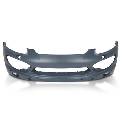 G-PLUS Front Bumper Cover Fascia With Headlight Washer Holes Compatible with Porsche Cayenne 2011 2012 2013 2014 95850522131G2L, PO1000144 Black