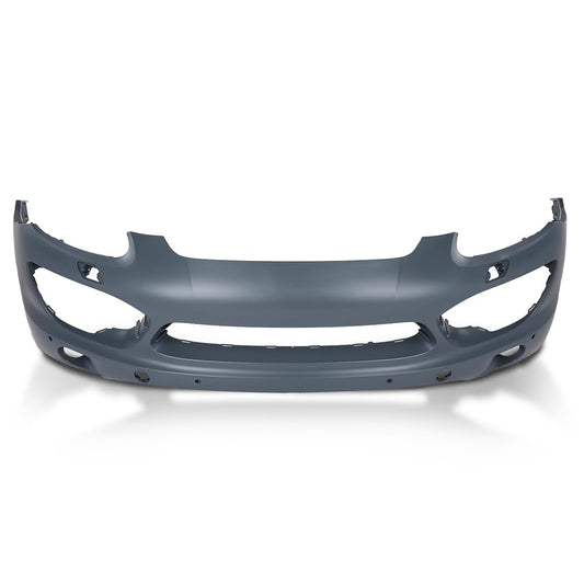 G-PLUS Front Bumper Cover Fascia With Headlight Washer Holes Compatible with Porsche Cayenne 2011 2012 2013 2014 95850522131G2L, PO1000144 Black