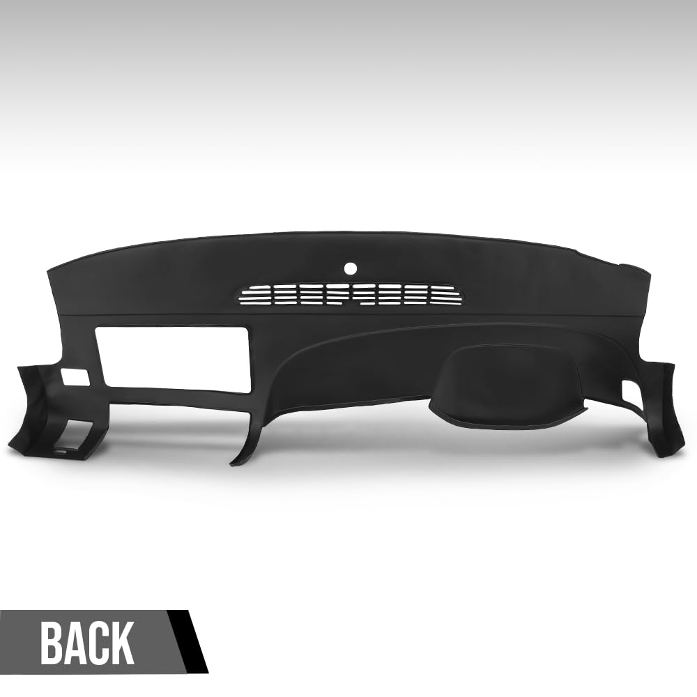 G-PLUS TPE Dash Cover Dashboard Compatible with Chevy Silverado 2007-2013 (LS, LT, Work Truck ONLY), Fit GMC Sierra 2007-2013 (SL, SLE, or Work Truck ONLY), Fit Dual Glovebox Style Dashes Black
