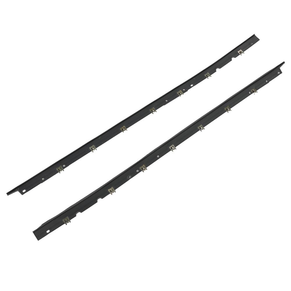 G-PLUS Window Felt Sweeps Weatherstrip Pair w/Rivets Belt Outer Compatible with Chevy Corvette C4 (Coupe and Convertible) 1984-1996