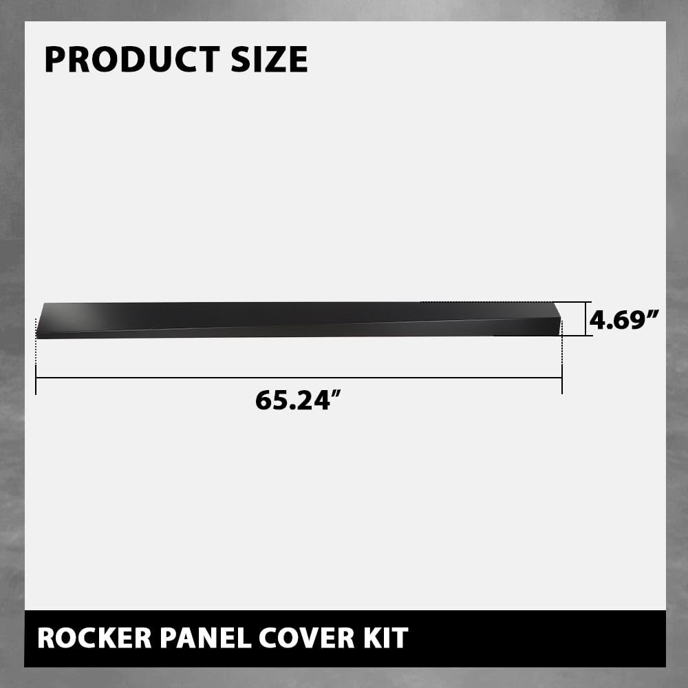 G-PLUS Rocker Panel Cover Kit Compatible with Ford Ranger Extended Cab 1993-2011