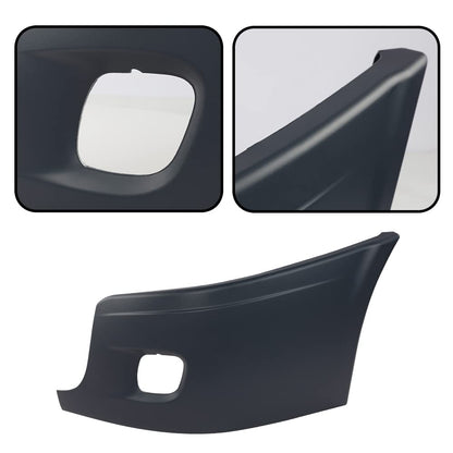 G-PLUS Left Dirver Side Bumper Reinforcement & Cover w/Fog Hole Compatible with Freightliner Cascadia 2008-2017 2127301002 2127301006 2128619002 2127300004