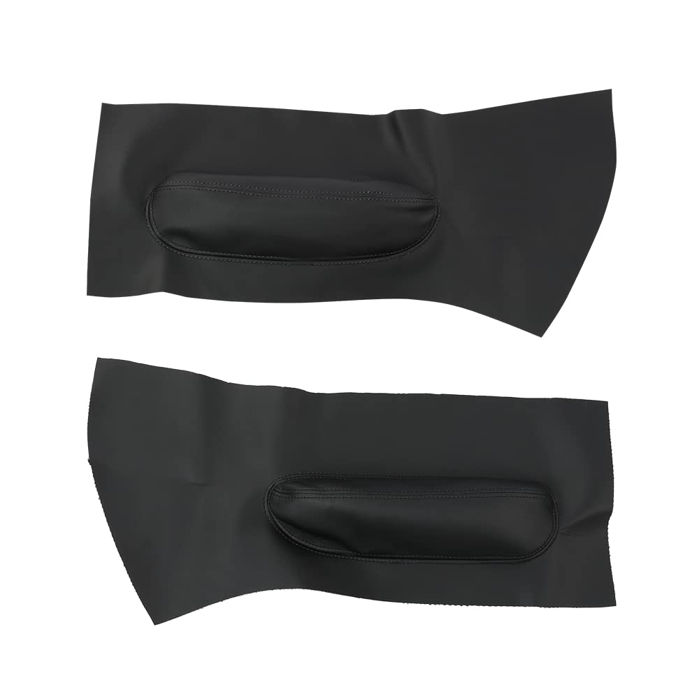 G-PLUS Door Panel Insert Card Leather Cover Compatible with 1998-2010 VW Beetle 2Pcs Black