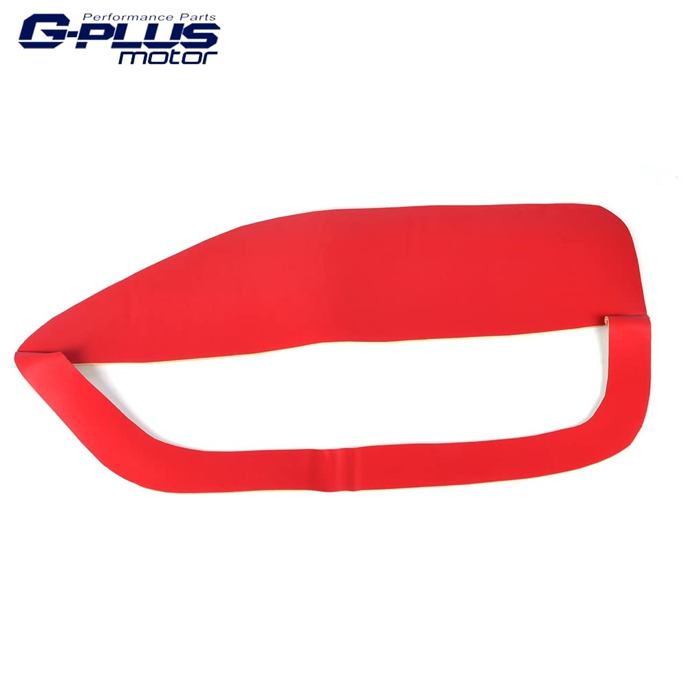 G-PLUS Compatible with 2005 2006 2007 2008 2009 Ford Mustang Red Synthetic Leather Door Panel Insert Card Covers Kit Replacement