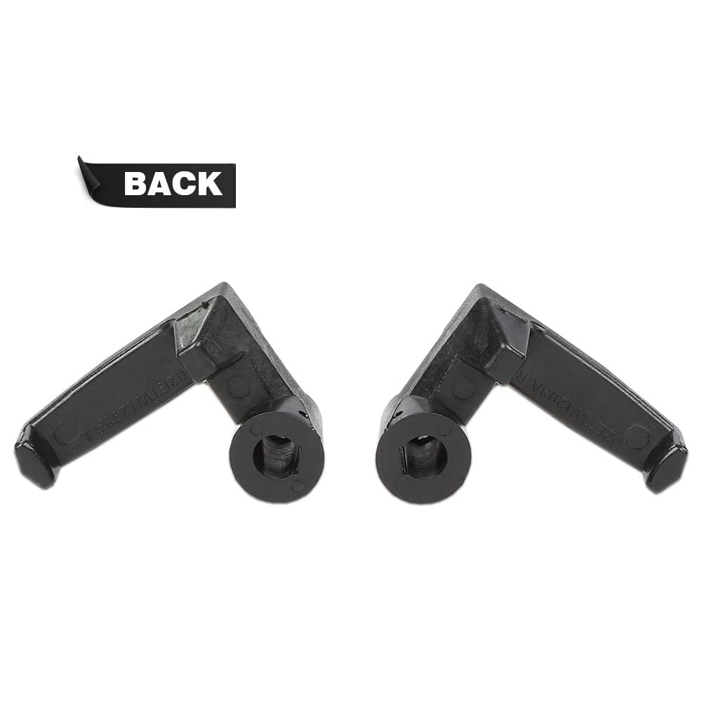 G-PLUS Vent Window Handles and Locks - Compatible with Ford F150/Bronco 1980-1996, E100 Econoline Club Wagon 1980-1983, E150 E250 E350 1980-1991 - LH & RH Black Window Crank
