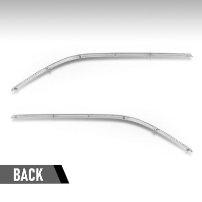 G-PLUS Pair Front Outer Bumper Face Bar Trim Compatible with Benz E350 / E550 Base Convertible 2-Door 2011-2013 2078852021, 2078851921, MB1047115, MB1046115 Silver