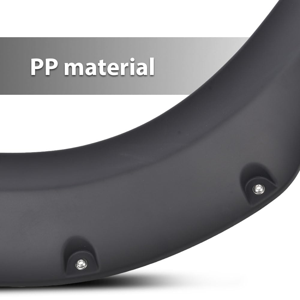 G-PLUS Fender Flares Modified 4pcs Matte Black Compatible with Dodge Ram 2500 3500 2019-2024 Pocket Rivet Smooth (Not Fit Dually models)