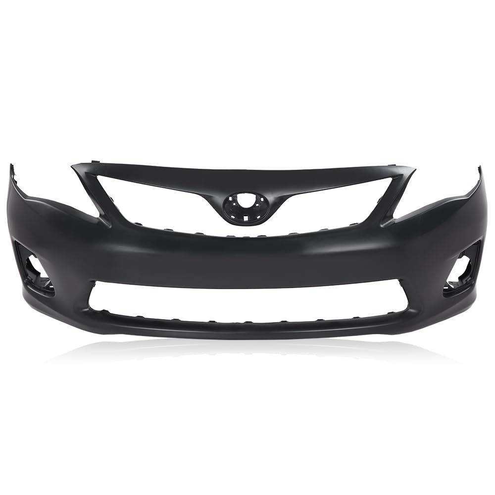 G-PLUS Primed Front Bumper Cover Fascia Compatible with Toyota Corolla Base CE L LE 2011 2012 2013, 5211903901, TO1000372, Black