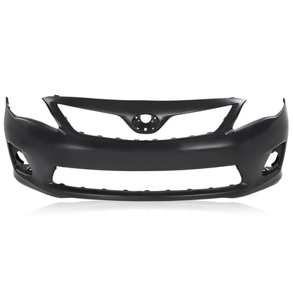 G-PLUS Primed Front Bumper Cover Fascia Compatible with Toyota Corolla Base CE L LE 2011 2012 2013, 5211903901, TO1000372, Black