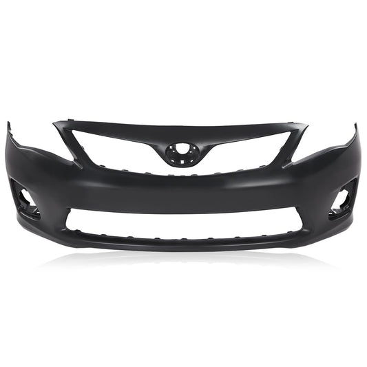 G-PLUS Primed Front Bumper Cover Fascia Compatible with Toyota Corolla Base CE L LE 2011 2012 2013, 5211903901, TO1000372, Black