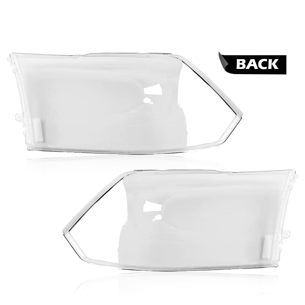 G-PLUS Housing Clear Corner Headlight Head Lamps Cover Clear Compatible with 2009 2010 Dodge Ram 1500/2010 Dodge Ram 2500 3500 68001484AE 68001484AG