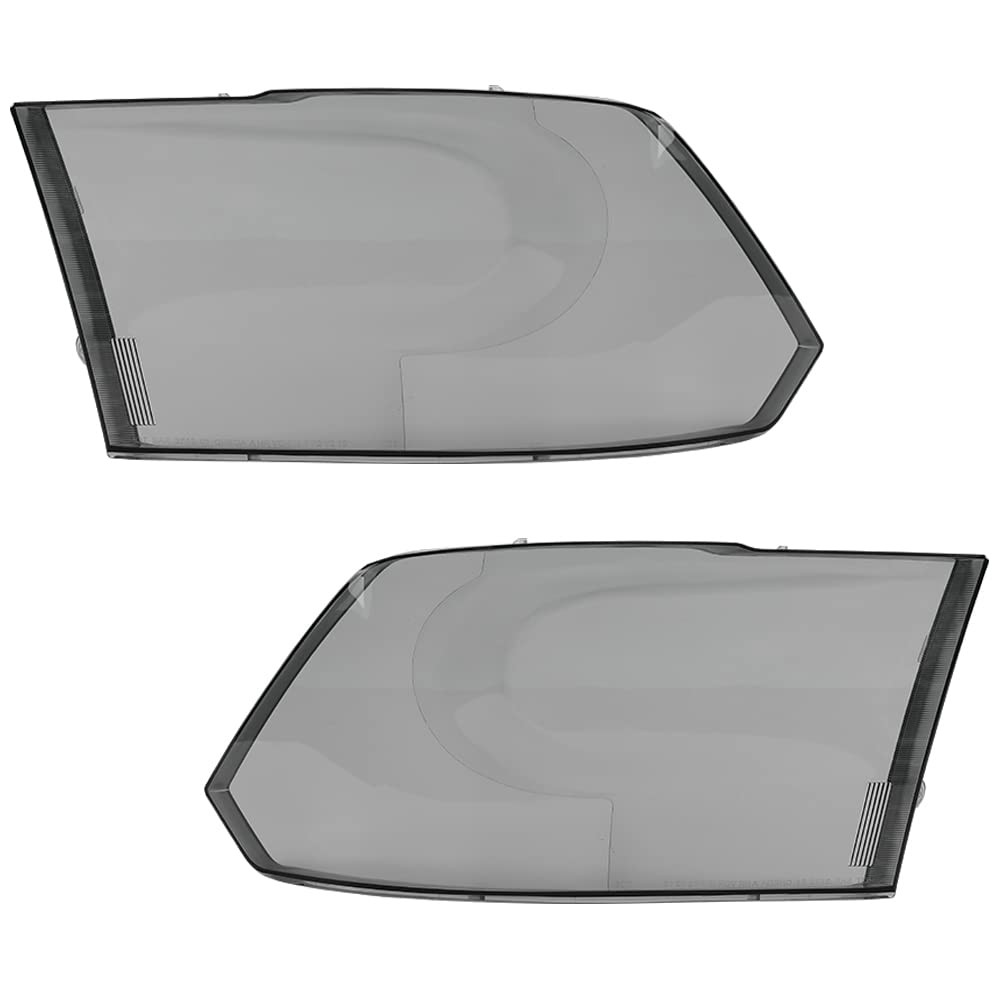 G-PLUS Housing Clear Corner Headlight Head Lamps Cover Smoke Compatible with 2009 2010 Dodge Ram 1500/2010 Dodge Ram 2500 3500 68001484AE 68001484AG