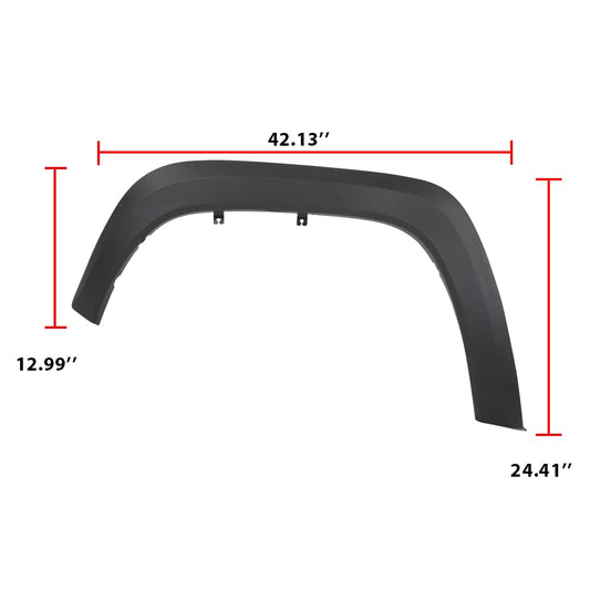 G-PLUS Front Left Fender Flare Compatible with Toyota Tacoma 2016 2017 2018 2019 2020 2021 Left Side Moulding Trim Wheel Opening Molding TO1290109 7587204060, Smooth Factory Style