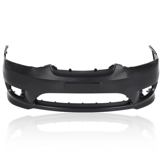 G-PLUS Front Bumper Cover Compatible with Hyundai Tiburon 2005-2006 Black Primed w/Fog Light Holes Replacemnet for 865112C500 HY1000153