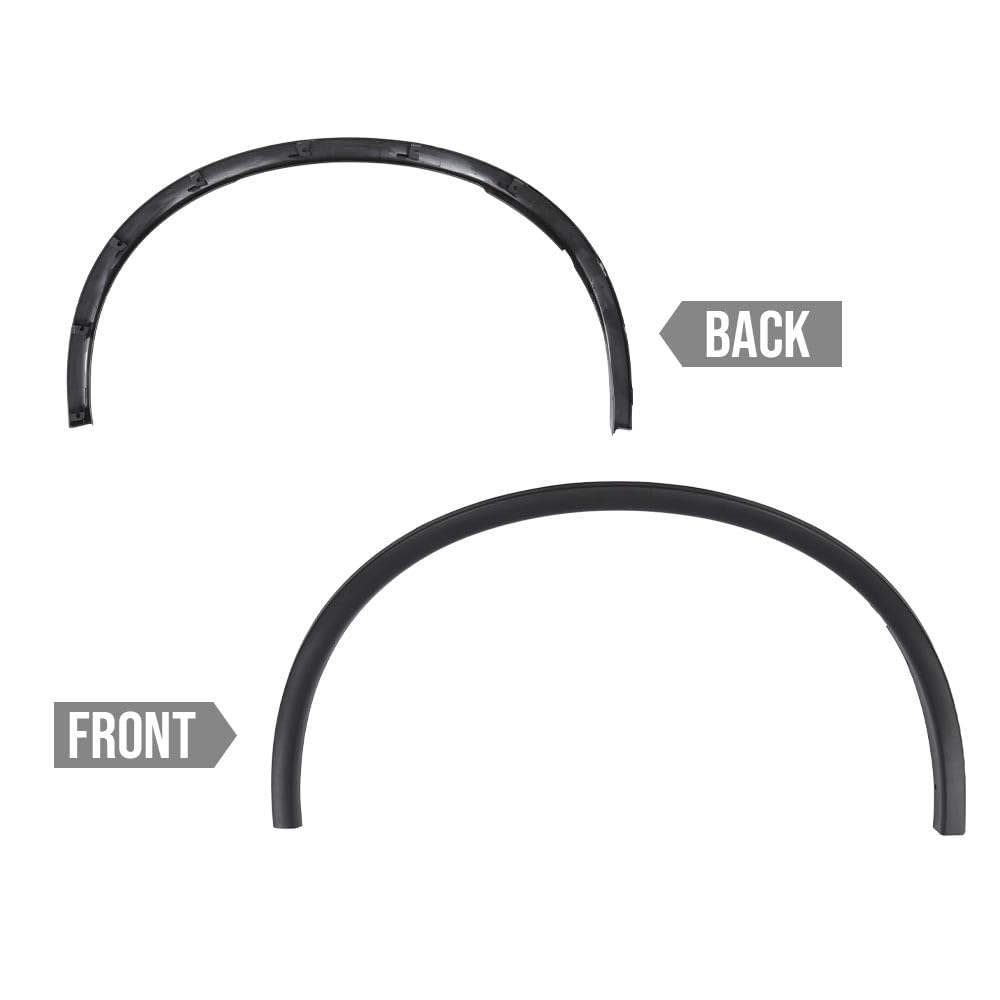 G-PLUS Fender Flares Trim Pair Compatible with Dodge Durango 2011-2021 Wheel Opening Molding Arch Trim CH1291112, CH1290112, 57010620AE, 57010620AD, 57010621AE 2PCS Black