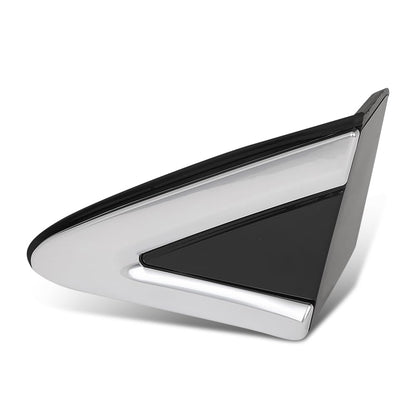 G-PLUS Front Left Side Fender Molding Trim Part Mirror Corner Triangle Trim View Mirror Flag Applique Panel Cover Compatible with Cadillac XTS 2013-2019 22955947 Chrome and Black