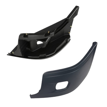 G-PLUS Left Dirver Side Bumper Reinforcement & Cover w/Fog Hole Compatible with Freightliner Cascadia 2008-2017 2127301002 2127301006 2128619002 2127300004