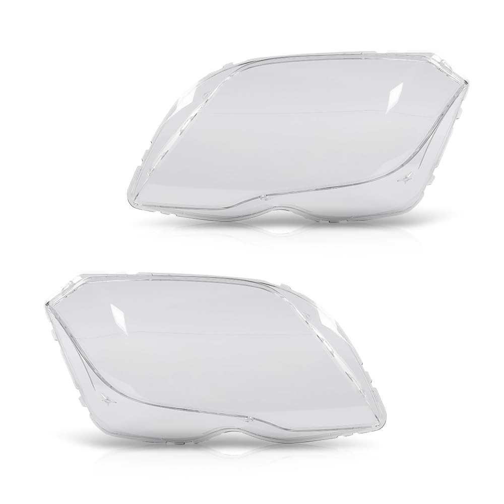 G-PLUS Headlight Lens Cover Compatible with Benz GLK X204 GLK250 GLK280 GLK300 GLK350 2013 2014 2015 Left & Right Front Headlamp Lens Cover Clear
