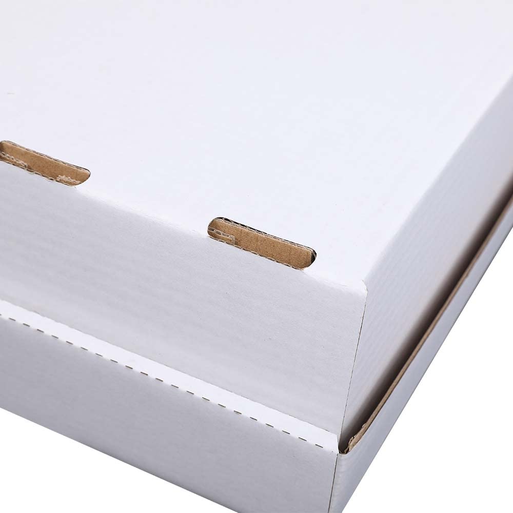 G-PLUS Trading Card Storage Box 3000 Count White Corrugated Cardboard Box Versatile Card Storage Box (Card not included)
