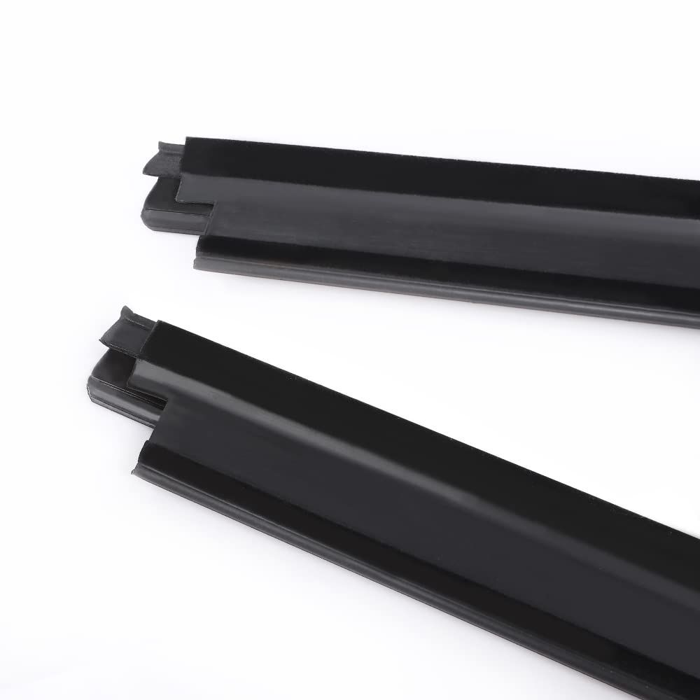 G-PLUS Black Rear Outer Window Sweep Felt Kit Compatible with Chevy Silverado GMC Sierra 1500/2500/3500 2001-2007,Fit Chevy Suburban Avalanche 1500/2500 2002-2006,Fit GMC Yukon 2001-2006 2PCS