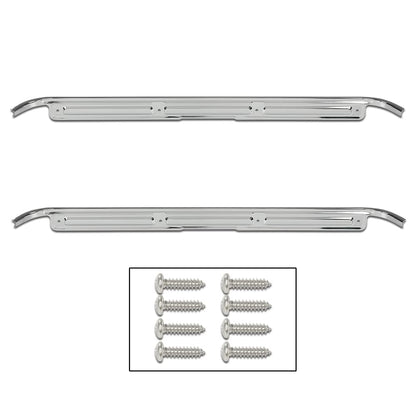 G-PLUS Door Sill Plates w/Hardware Compatible with Chevy/GMC Truck C10 C20 C30 K10 K20 K30 1967 1698 1969 1970 1971 1972 Sill Plates Guards Accessories Chrome 28864