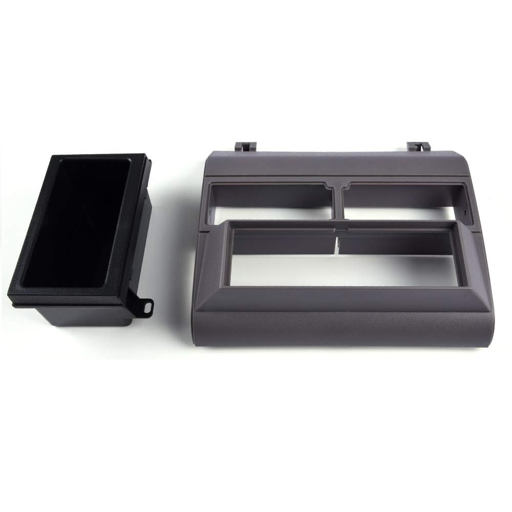 G-PLUS Car Stereo Radio Dash Kit Pocket Bezel Trim W/O Wire Harness Compatible with 1992-1994 Chevy Crew Cab Dually/Full Size Blazer/Suburban Grey