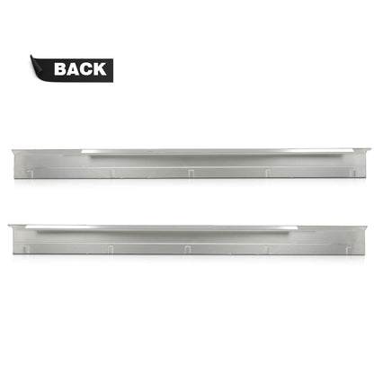 G-PLUS Slip on Rocker Panels Left and Right Side Compatible with Chevy Silverado Extended Cab 4 Door 2014-2018/Fit GMC Sierra Extended Cab 2014-2018 4 Door Silver 75 3/8" Long Silver