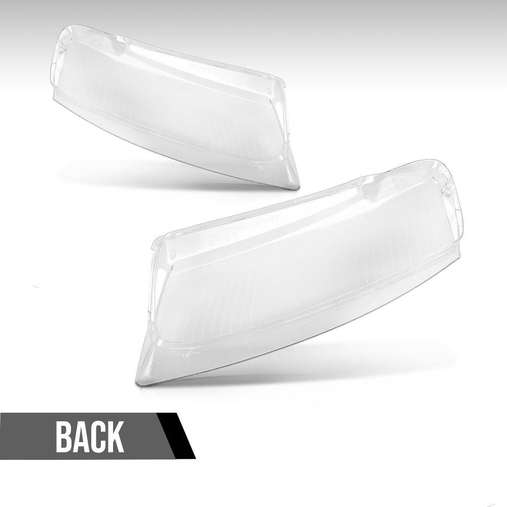 G-PLUS Headlight Lens Cover Compatible with Audi A8 D3 2005-2010 Left & Right Pair Front Headlamp Lens Cover Clear