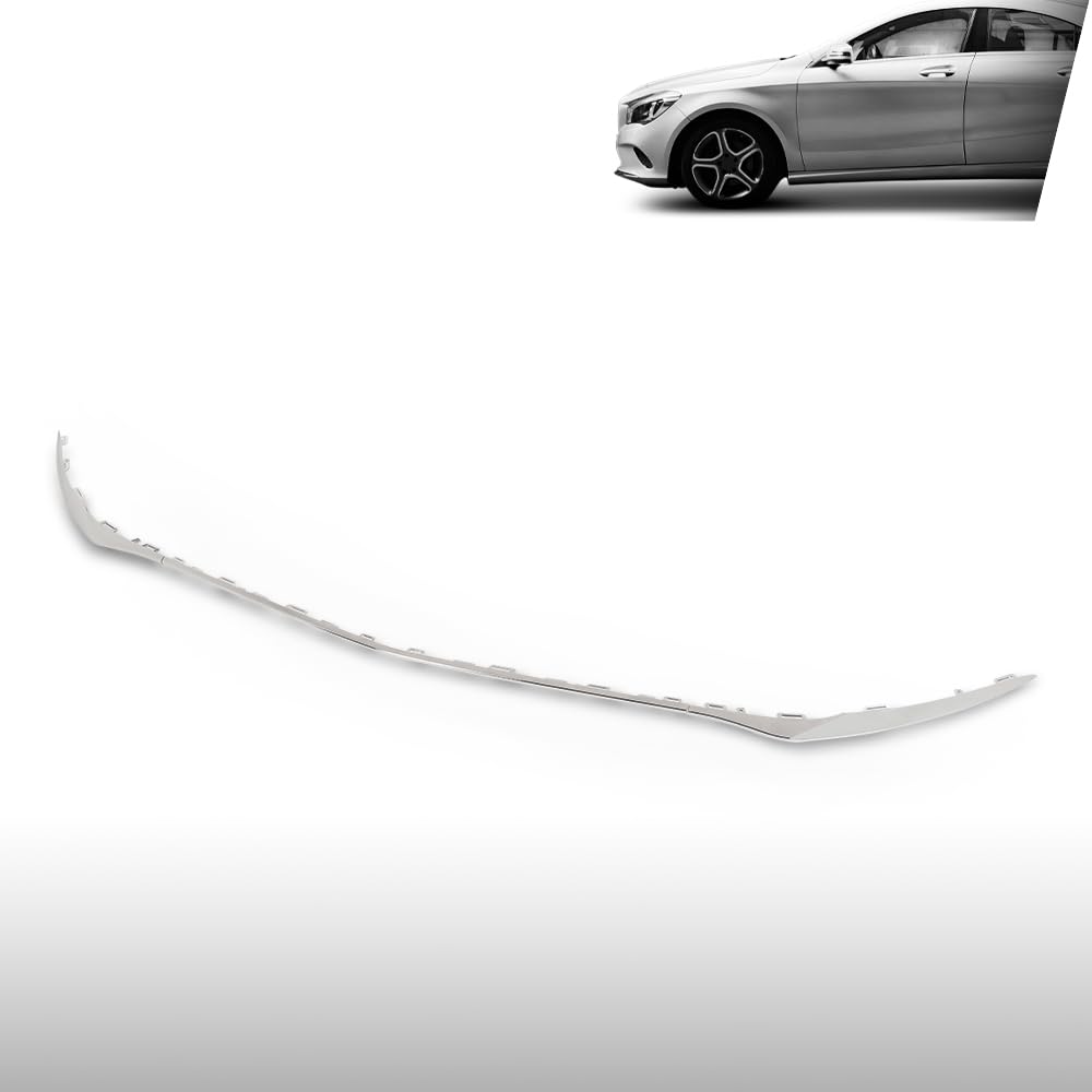 G-PLUS Front Bumper Cover Molding Trim Compatible with Benz W117 CLA Class 2016-2019 1178854900, 1178855000 Silver
