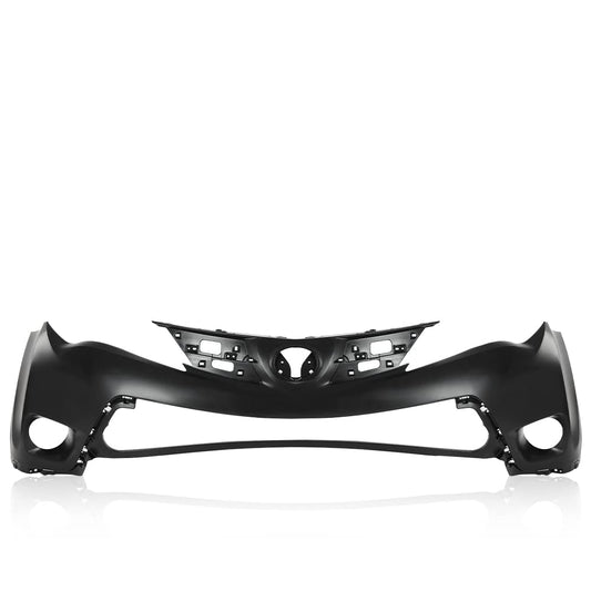 G-PLUS Front Upper Bumper Cover Primered Compatible with Toyota RAV4 2013 2014 2015, TO1014101, 521190R911, Black