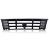 G-PLUS Front Grille Grill Compatible with 1992-1996 Bronco/1992-1997 Ford F150 F250 F350 Platinum Chrome w/Emblem Truck Replacement, Gloss Black FO1200173 FO2512130 FO2513131