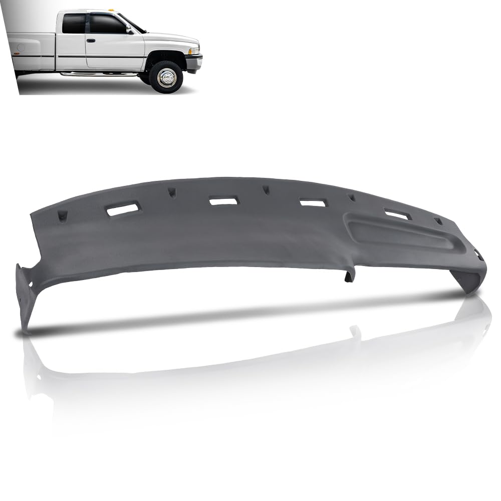 G-PLUS TPE Dash Cover Dashboard Compatible with Dodge Ram 1500 2500 3500 Truck 1994-1997 Gray