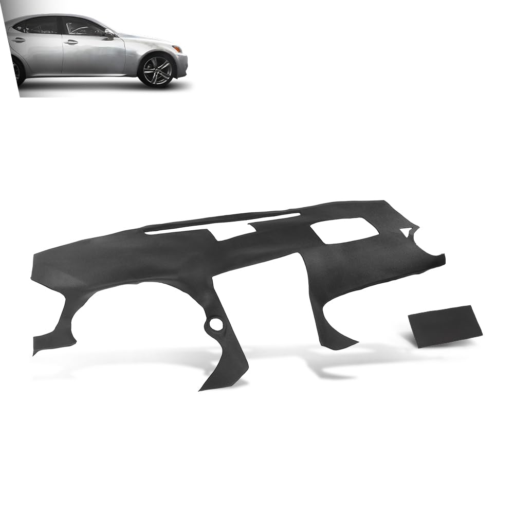 G-PLUS TPE Dash Cover Dashboard, Compatible with LX IS250/IS350 C 2010-2013 LX IS250/IS350 Base 2006-2013 Black