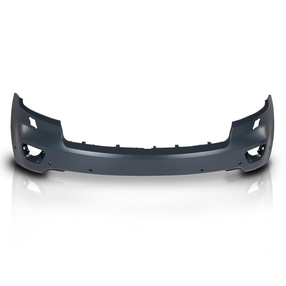 G-PLUS Front Upper Bumper Cover Compatible with Jeep Grand Cherokee 2011 2012 2013 w/o Headlight Washers & Park Assist, 68078269AB, CH1000980, Black
