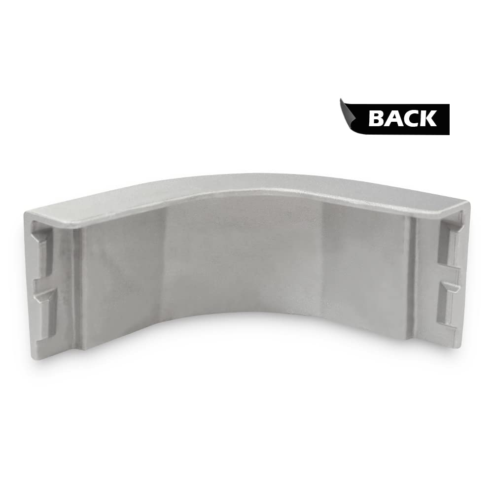 G-PLUS Silver Pontoon Boat Aluminum Corner Cap F-22 C-shaped 1-1/2 Inch 3-1/4 Inch Corner Cap Bracket