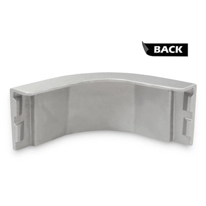 G-PLUS Silver Pontoon Boat Aluminum Corner Cap F-22 C-shaped 1-1/2 Inch 3-1/4 Inch Corner Cap Bracket