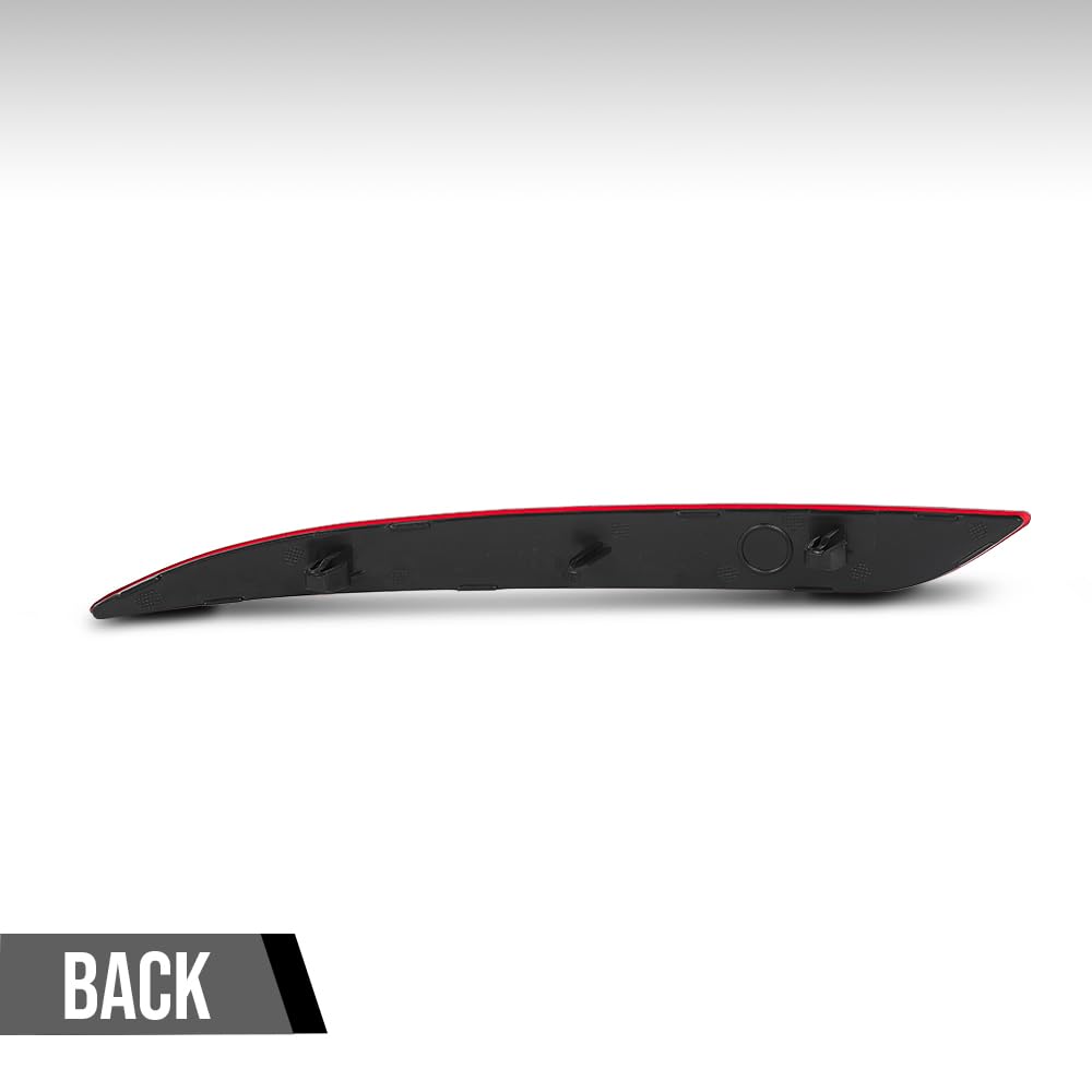 G-PLUS Rear Bumper Reflector Lamp Right Side Compatible with Tesla Model 3 2017-2023 1077407-00-F, 107740700F Red