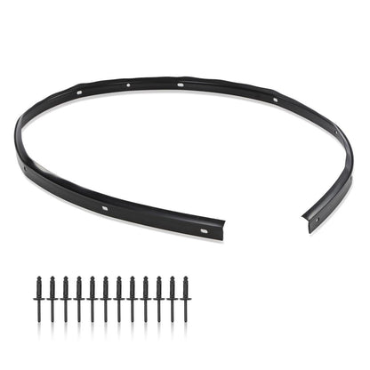 G-PLUS Black Rubber Bumper Hood Seal & Rivets Compatible with Dodge Challenger 2008-2022 68051392AB, 68051392AA