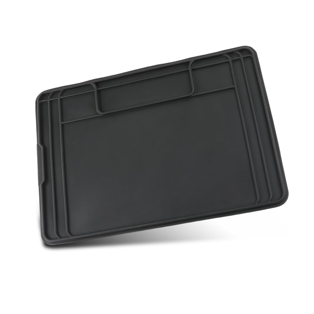 G-PLUS Waterproof Under Sink Liner Mat for Kitchen Bathroom – 28" x 19" TPE - Durable, Flexible Tray – Home Undersink Organizer Must Haves, Black