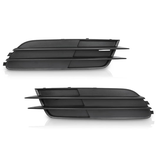 G-PLUS Pair Front Bumper Fog Light Grill Cover, Compatible with Audi A6/ A6 Quattro 2012 2013 2014 2015, Left Driver & Right Passenger Side 2PCS, 4G08076819B9, 4G0807682F9B9