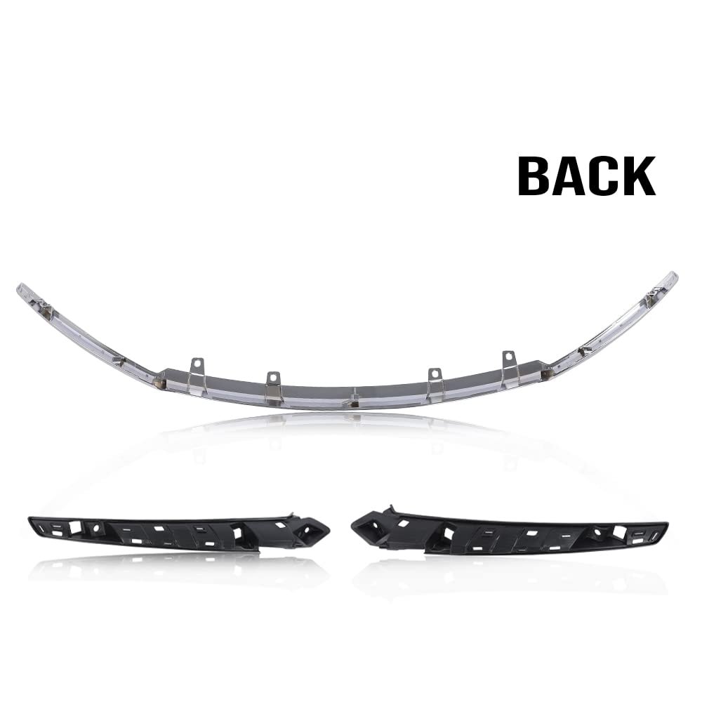 G-PLUS Upper Grille Trim Chrome Compatible with Honda Pilot 2016 2017 2018 71150TG7A00, HO1217108