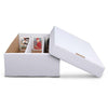 G-PLUS Trading Card Storage Box 3000 Count White Corrugated Cardboard Box Versatile Card Storage Box (Card not included)